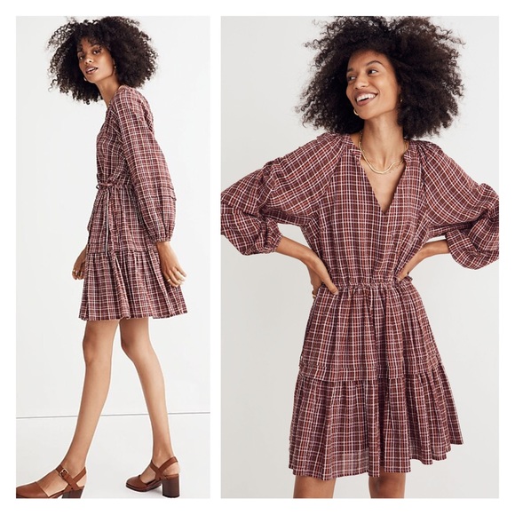 NWT • Madewell • Seersucker Wrap Mini Dress • XL - Picture 2 of 5